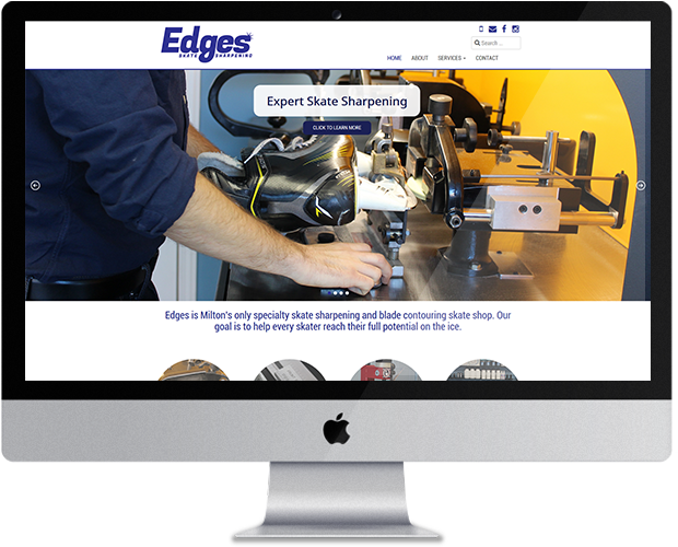 Edges Skate Sharpening Portfolio Screen - Portfolio (630x505), Png Download