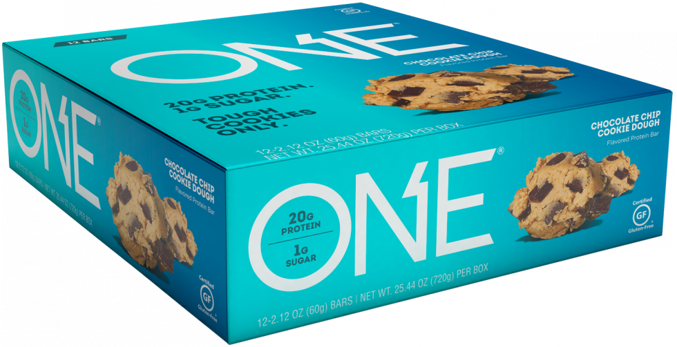Chocolate Chip Cookie Dough Bar - Oh Yeah One Bar 12 Bars Blueberry Cobbler (980x980), Png Download