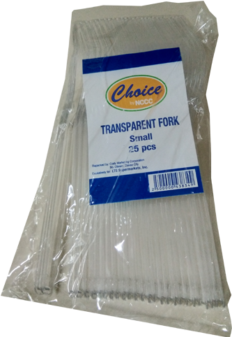 Choice Transparent Fork Small 25s Choice Transparent - Rice Paper (600x600), Png Download