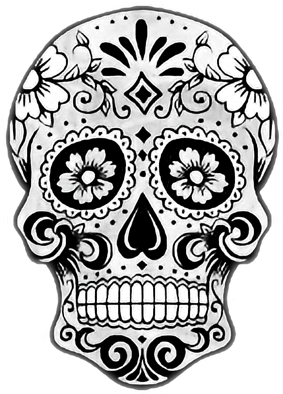 Report Abuse - Sugar Skull Drawing Easy (584x812), Png Download