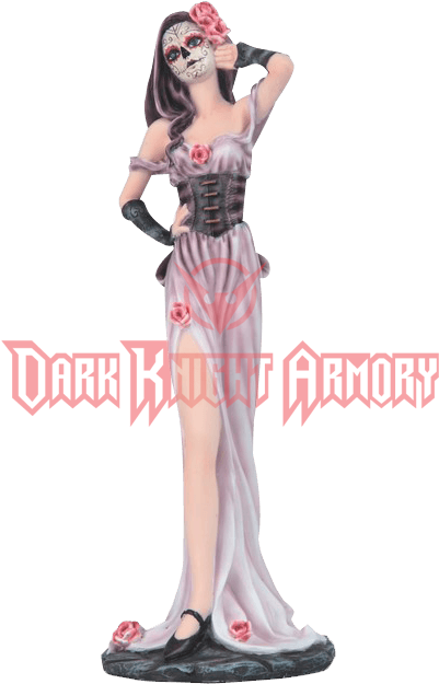 Gothic Pink Rose La Catrina - Stealstreet Ss-g-91830, 10.25 Inch Sugar Skull Women (634x634), Png Download