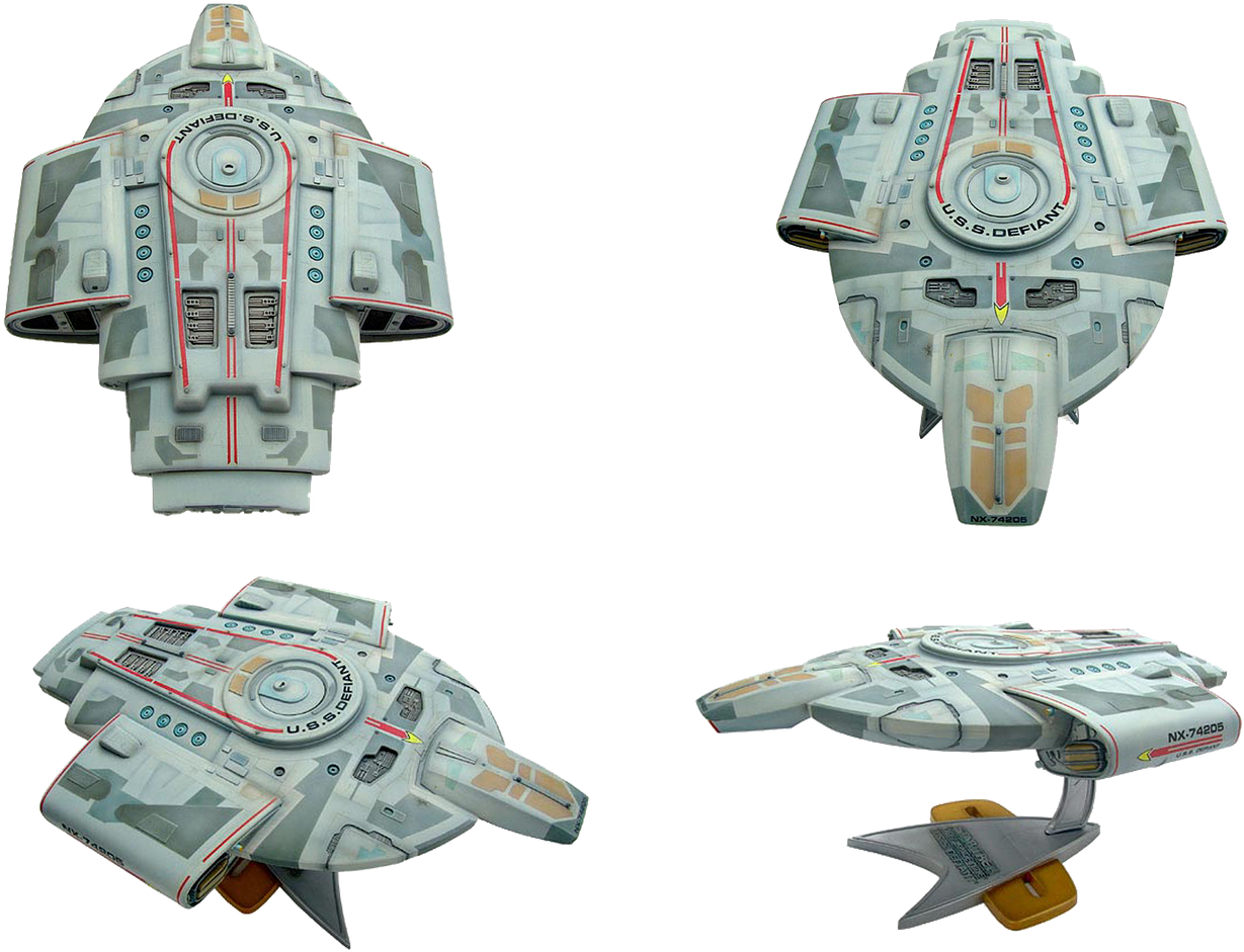 Travel, Space Ship Model, Star Trek, Uss Defiant (1280x967), Png Download