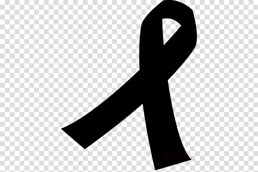 Czarna Wstazka Clipart Awareness Ribbon Clip Art - Breast Cancer Ribbon Black (900x600), Png Download