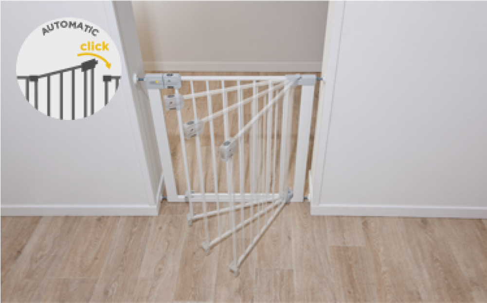 Safety1st Auto-close Metal Gate - Safety 1st Autoclose White (1000x1000), Png Download