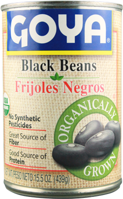 Goya Black Beans Organic - Goya Black Beans - 15.5 Oz Can (800x800), Png Download