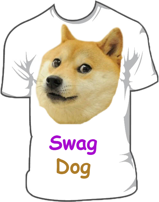 Swag Dog T-shirt - T Shirt (535x682), Png Download