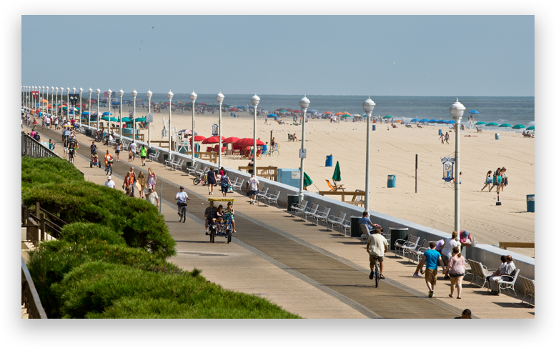 Boardwalk At Youth Baseball Nationals Ocean City - Ocean City (778x487), Png Download