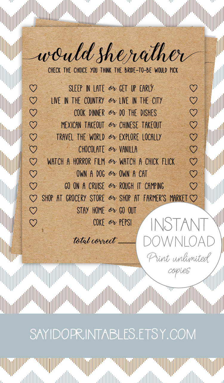 Love This Game As A Way To Get To Know The Bride To - Bridal Shower (751x1283), Png Download