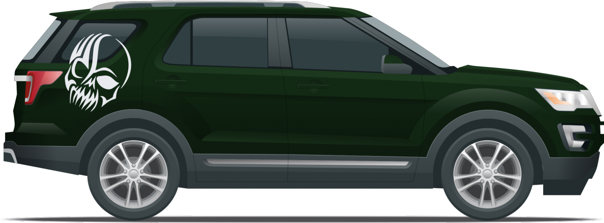 Totenkopf Tribal Rechts - Partes Lateral De Camionetas (1200x1200), Png Download