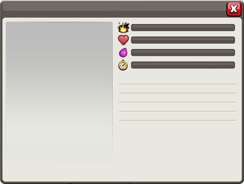 Below Is A Blank Troop Info Screen To Help You Get - Clash Of Clans Roaster (1024x800), Png Download