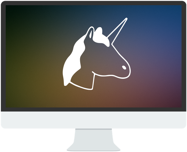 Unicorn - Monitor Unicorn (800x672), Png Download