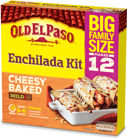 Cheesy Baked Enchilada Kit - Old El Paso Cheesy Baked Enchilada Kit (800x450), Png Download