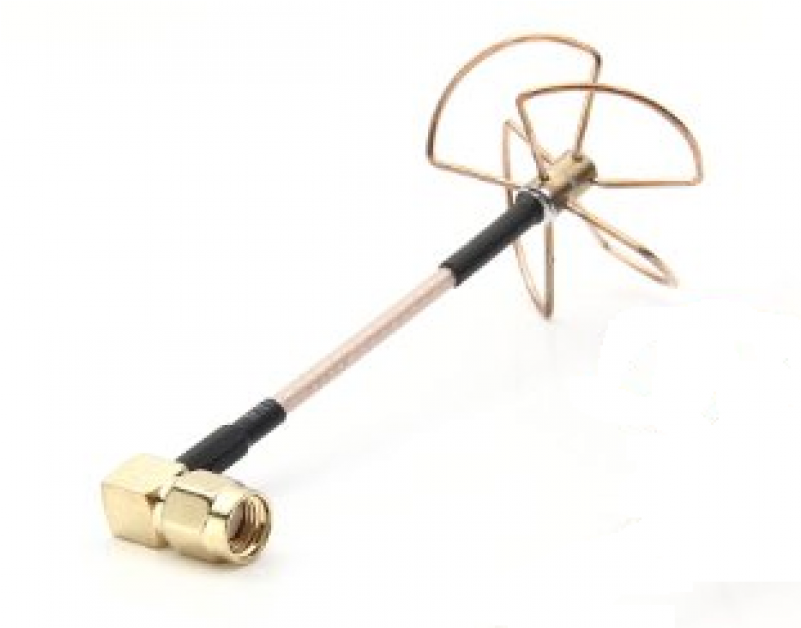 8ghz 4 Bladed Rp-sma 90º - Antena Cloverleaf 5.8ghz 4 Espiras Conector Sma 90o (800x800), Png Download