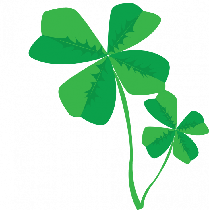 Leaf Clover Four Clipart Clipartfest Clipartix Pictures - Png Clovers (728x733), Png Download