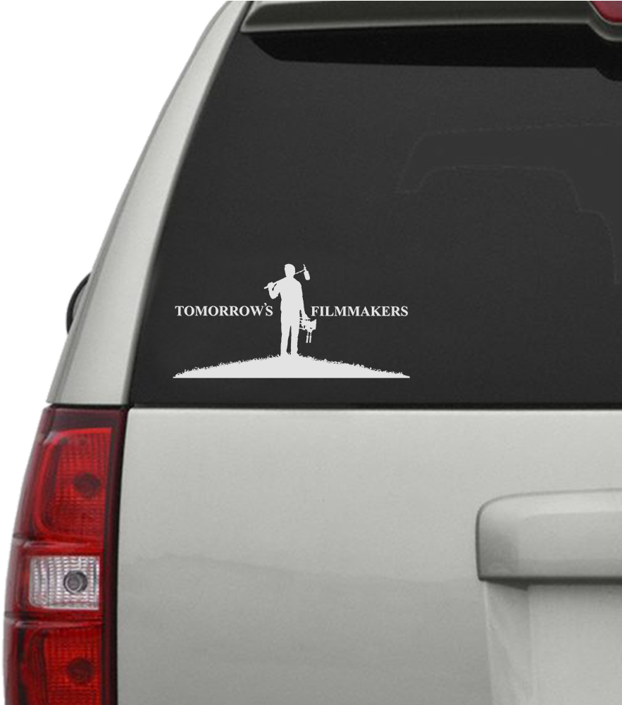 Tomorrows Filmmakers Car Window Decal - Mock Up Car Sticker (1000x1000), Png Download