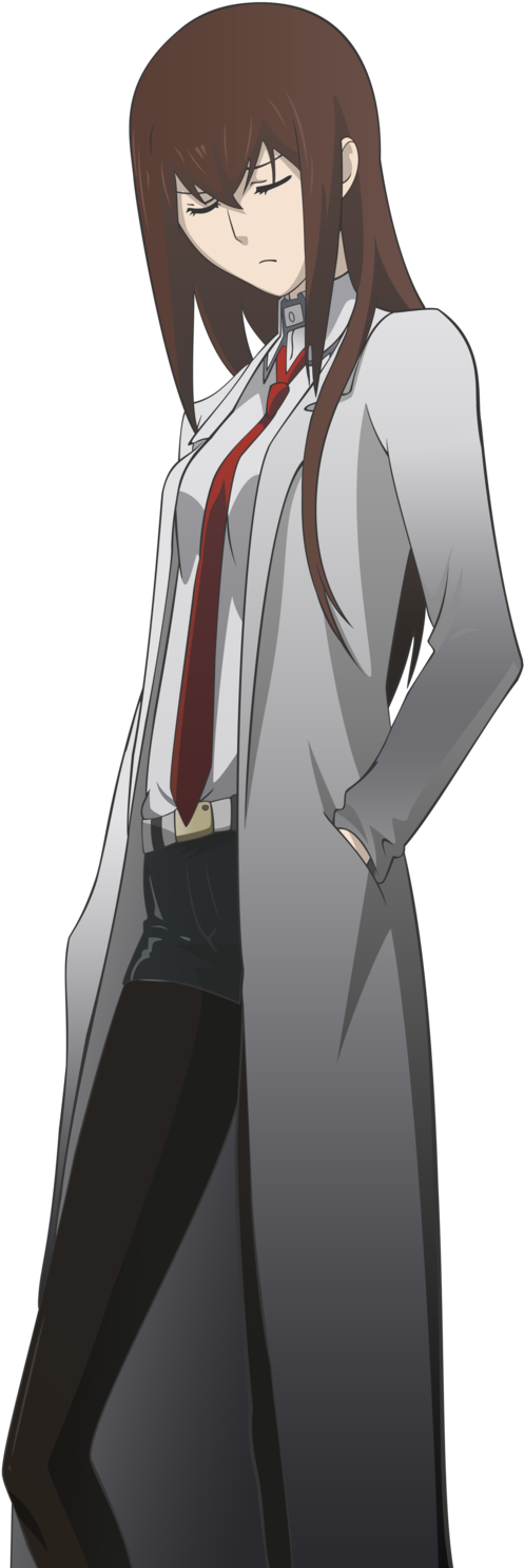 Makise Kurisu - Steins Gate Anime Wall Print Poster Decor 32x24 (900x1578), Png Download