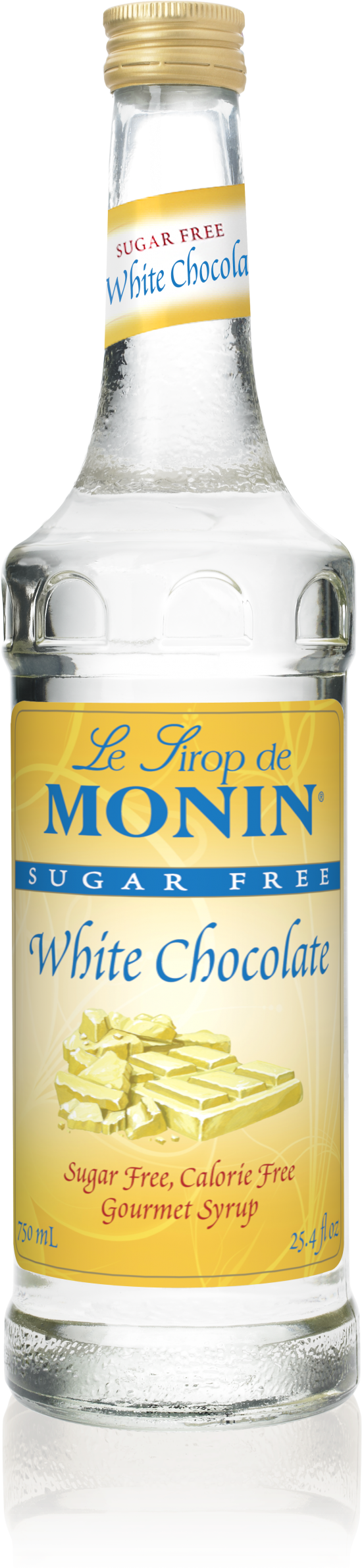 750 Ml Sugar Free White Chocolate Syrup - Monin White Chocolate Sugar Free Syrup 750 Ml (1193x2386), Png Download