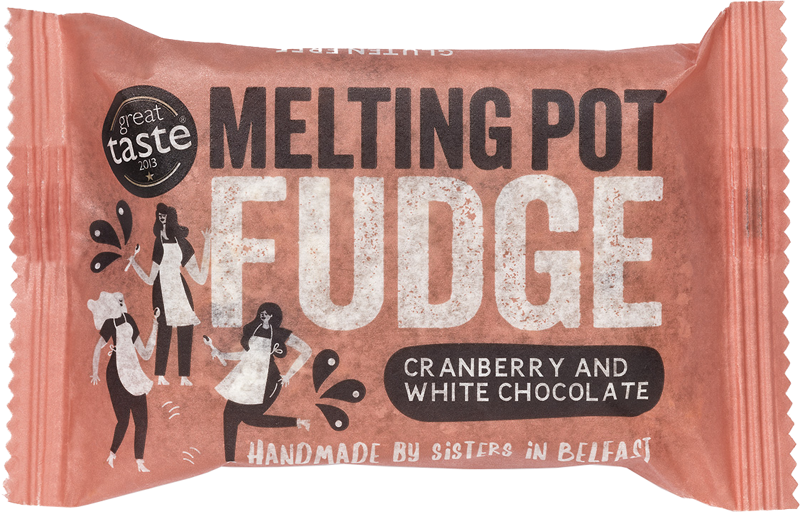 Handmade Cranberry & White Chocolate Fudge - Fudge (1500x1060), Png Download