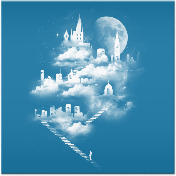 Azulejo Stairway To Heaven De Tobias Fonsecana - Stairway To Heaven Canvas Print - Small By Tobe Fonseca (800x800), Png Download