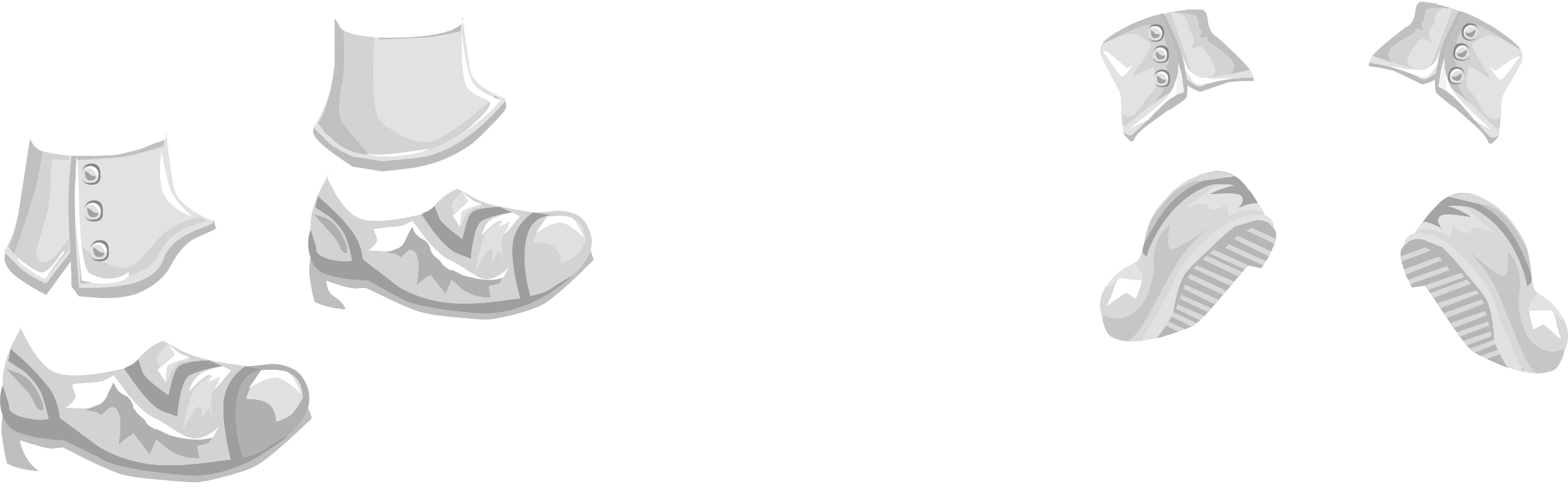 Clip Shoes Steampunk Jpg Library Library - Shoe (2400x747), Png Download