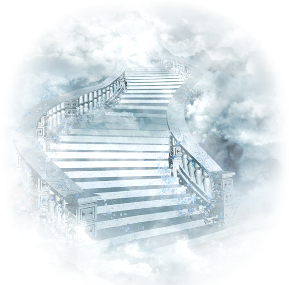 Heaven Tattoos, Stairways, Paper Background, Christmas - Stairs To The Sky (600x600), Png Download