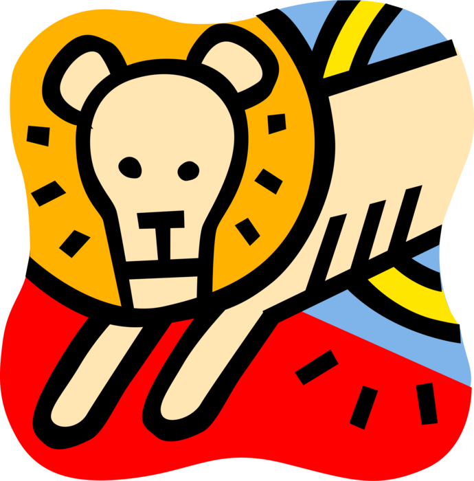 Vector Illustration Of African Male Lion King Of The - The Lion King (690x700), Png Download