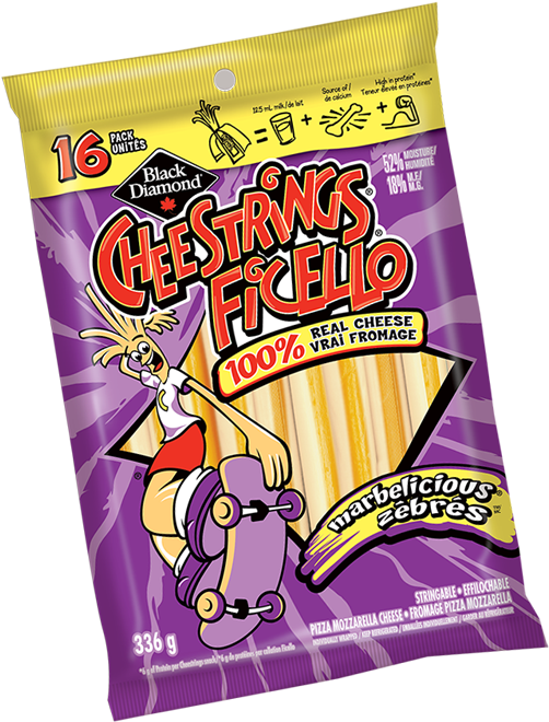 Marbelicious - Black Diamond Cheestrings (511x662), Png Download