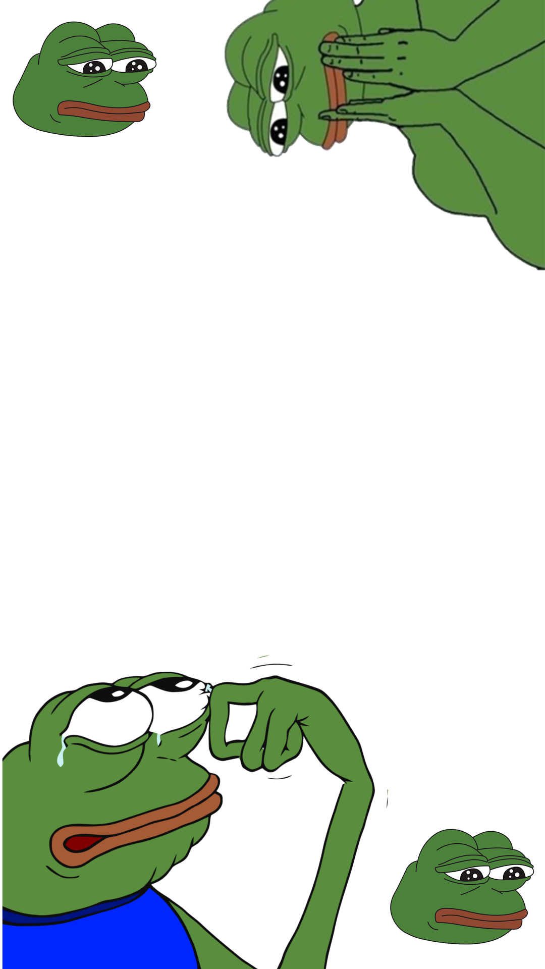 Filterrare Pepe - Pepe The Frog Wiping Tears (1080x1920), Png Download