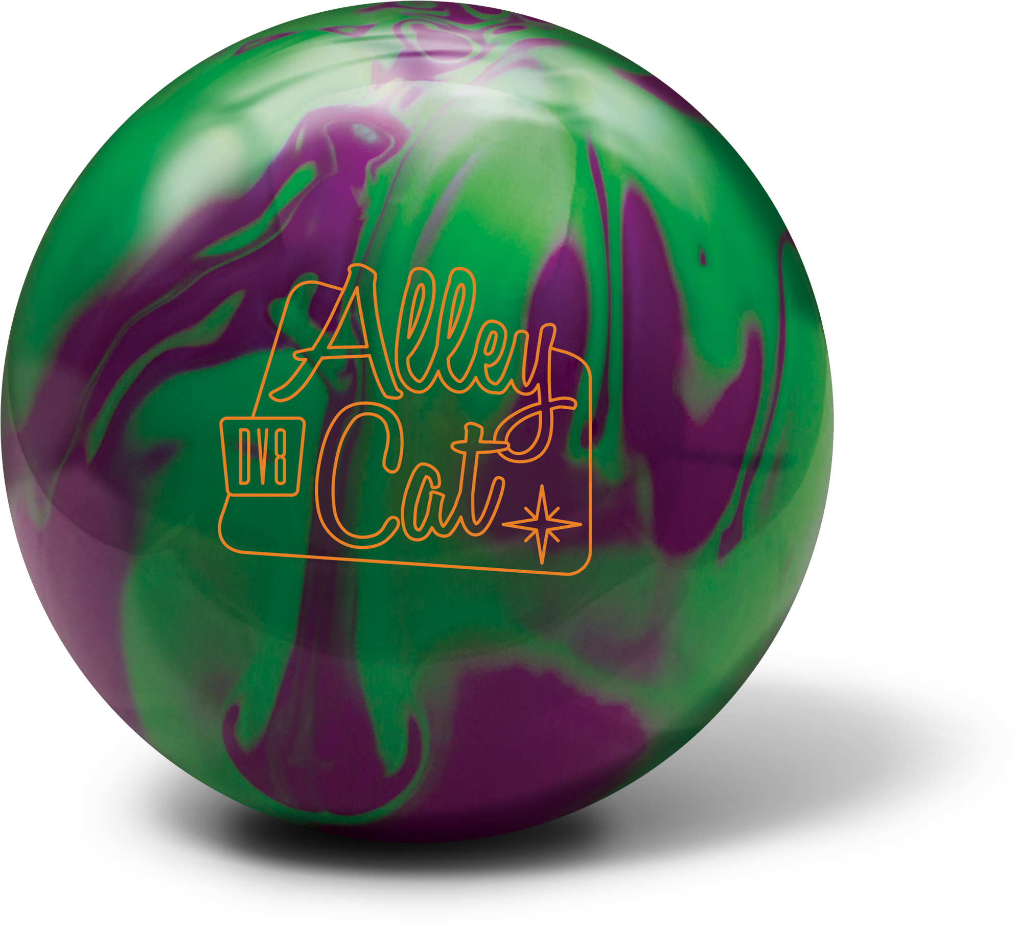 Dv8 Alley Cat Purple Green - Dv8 Alley Cat Bowling Ball- Purple/green (15lbs) (2351x2351), Png Download