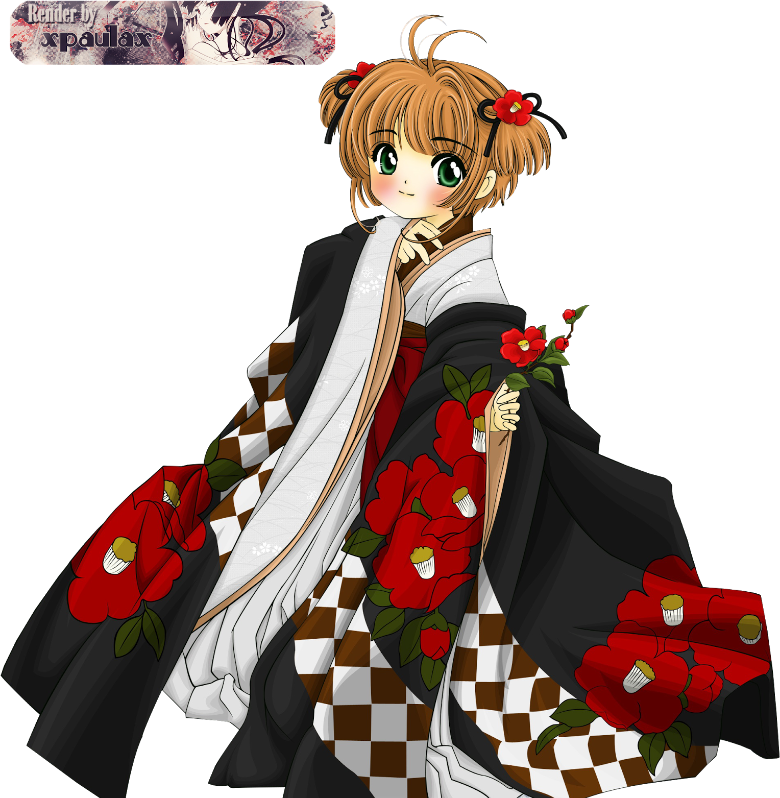 Renders Sakura Card Captor - Sakura Card Captor Kimono (1550x1600), Png Download