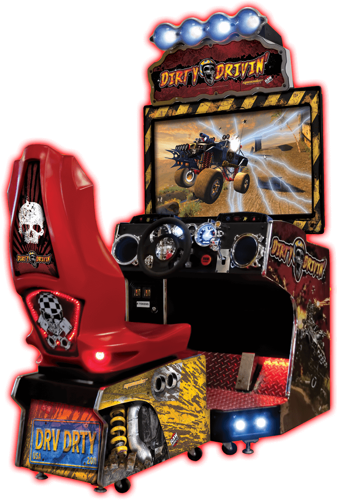 Dirty Drivin Arcade - Arcade Nascar Driving Simulator (1100x1100), Png Download