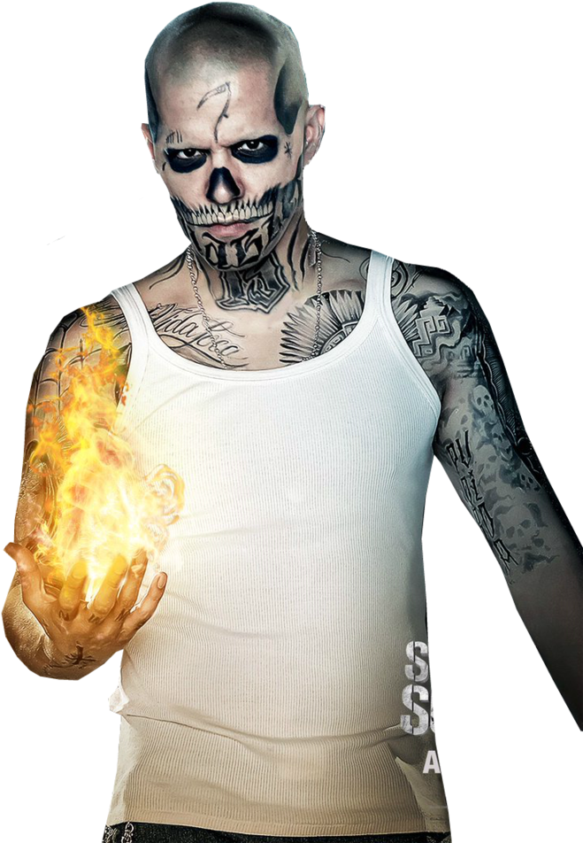 El Diablo - Diablo Suicide Squad Costume (740x1079), Png Download