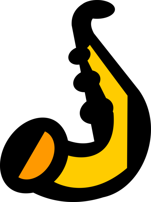 Vector Illustration Of Saxophone Brass Single-reed (521x700), Png Download