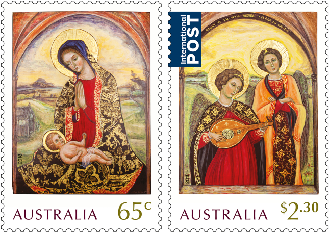 Traditional Christmas 2018 Stamps - Postage Stamp (970x474), Png Download