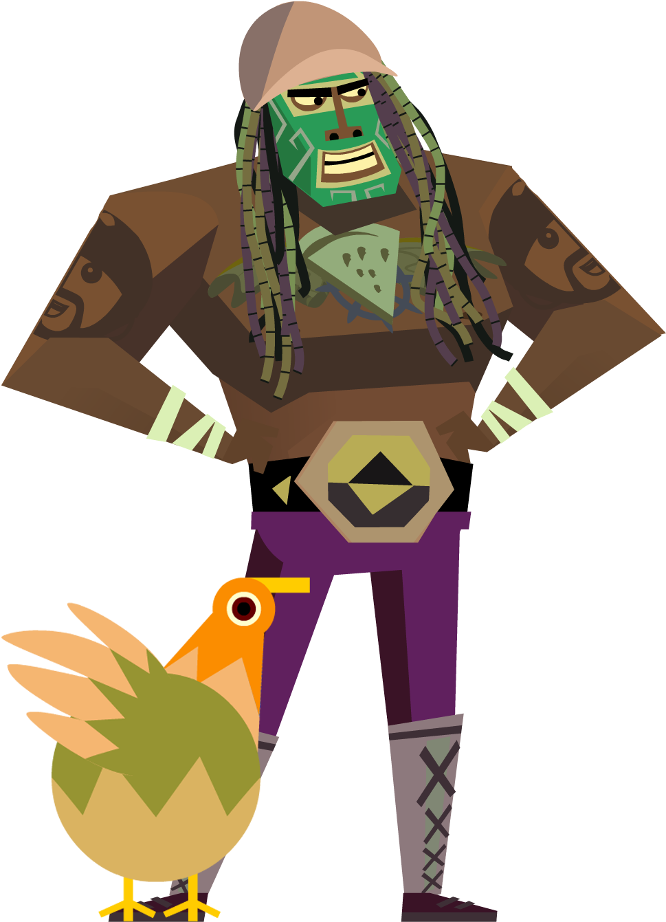 Woolie Mod Steam Workshop - Guacamelee Juan (968x1366), Png Download