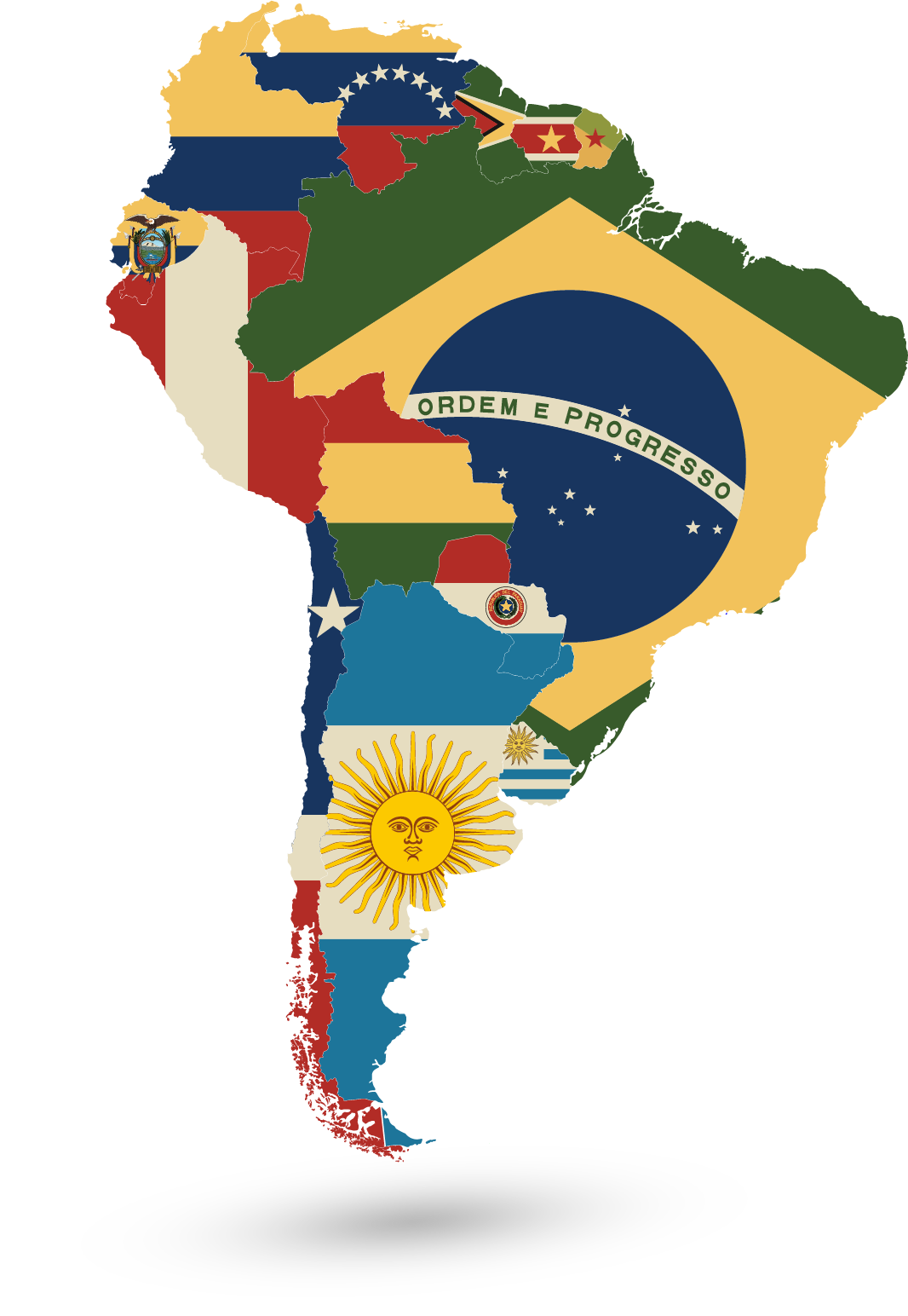 Clip Art Flag Of South America - Ituporanga (1066x1544), Png Download