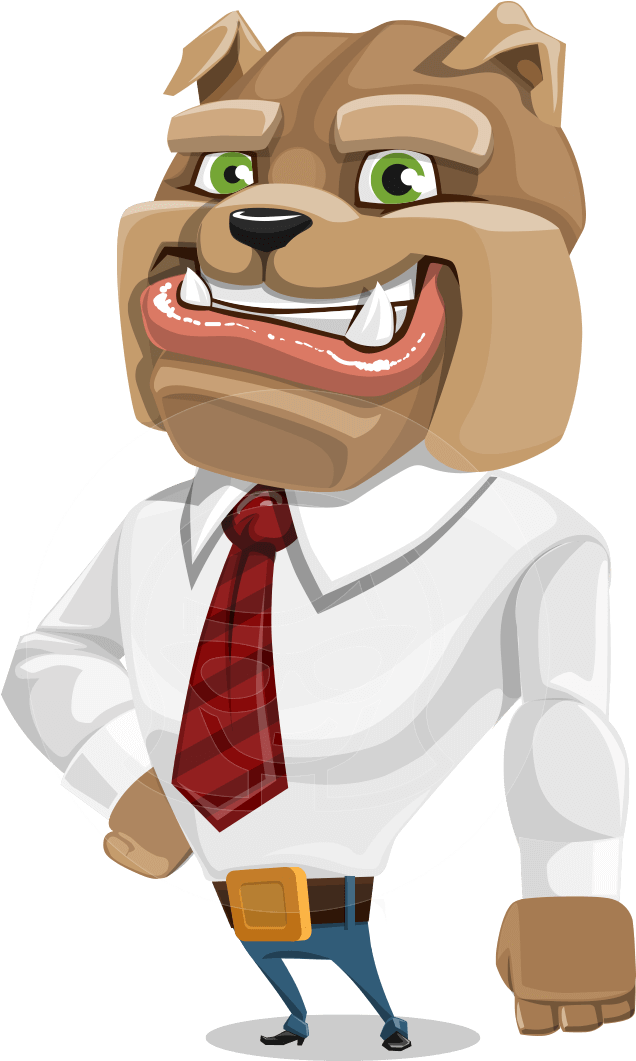 Business Confident Dog Cartoon - Illustration (703x1060), Png Download