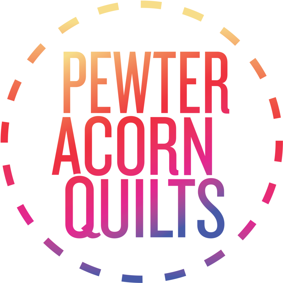 Pewteracornquilts Logo Circle V2 - Circle (1000x1000), Png Download