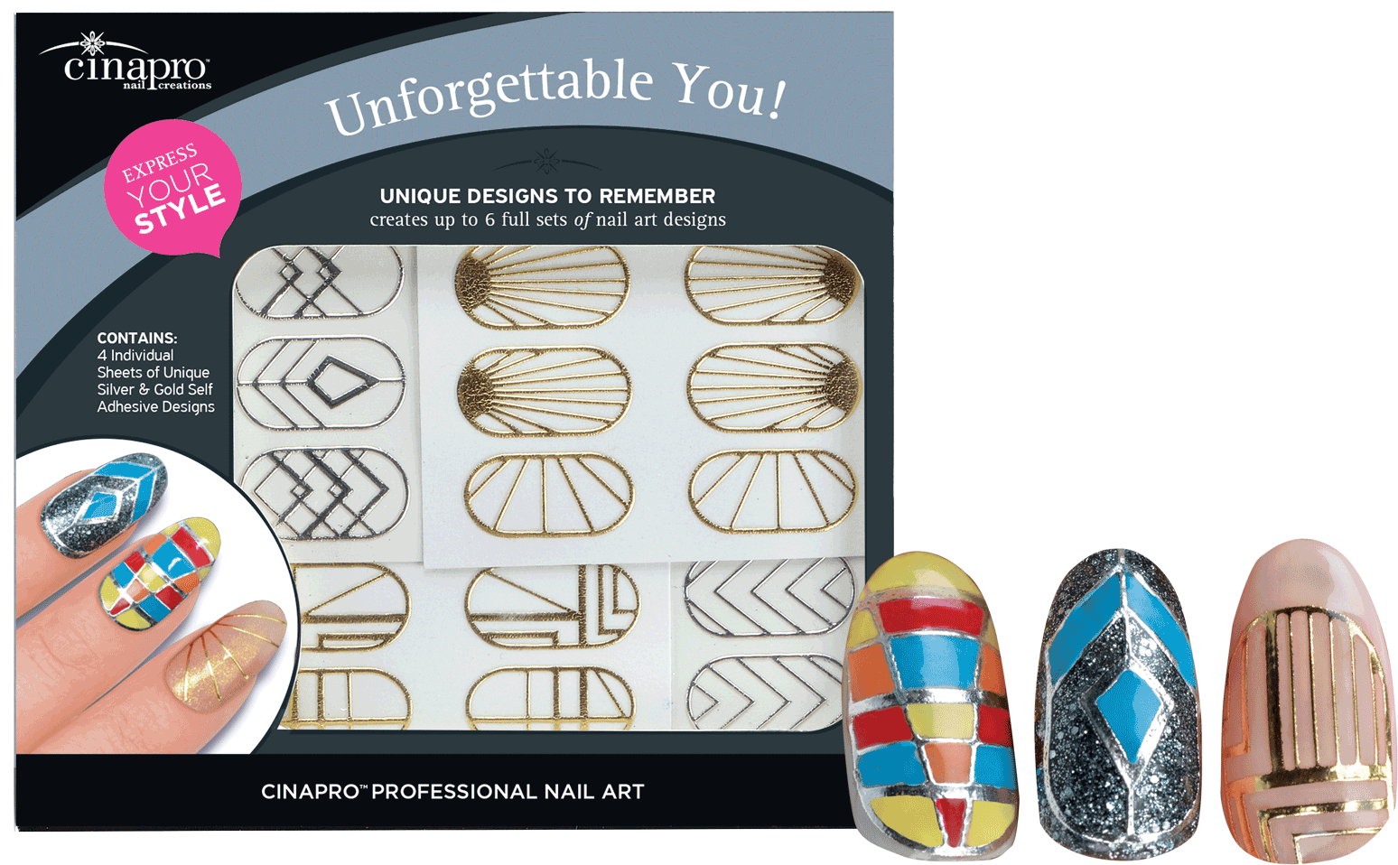 Cinapro Unforgettable You Nail Art Kit (1600x1600), Png Download