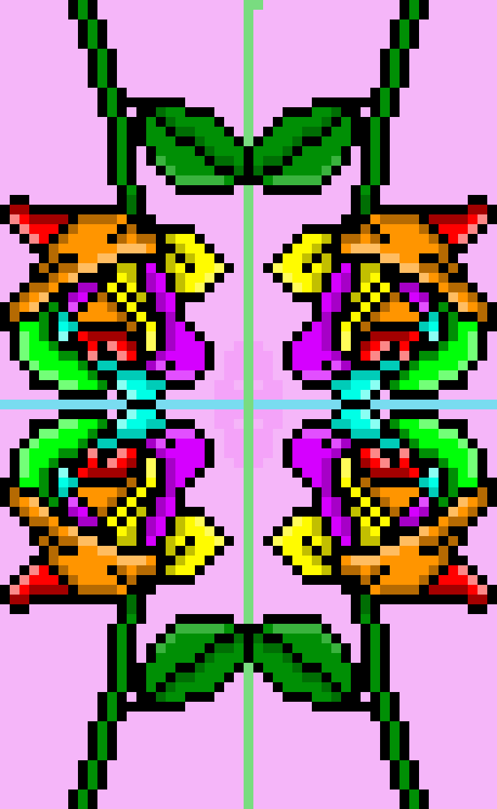 4 Times Reflected Rainbow Rose - Rainbow Rose (714x1162), Png Download