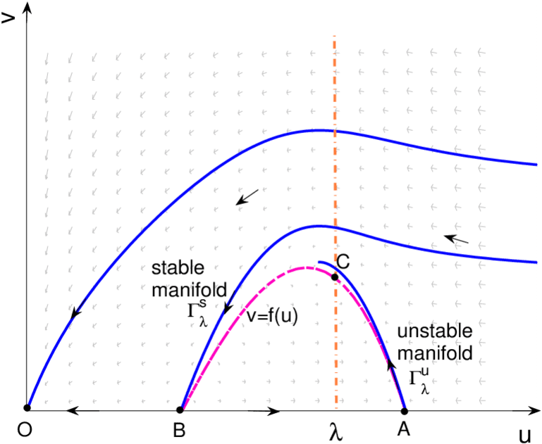 Basic Phase Portrait Of With A Coexistence Equilibrium - Plot (850x679), Png Download