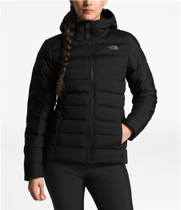 north face stretch down hoodie women's