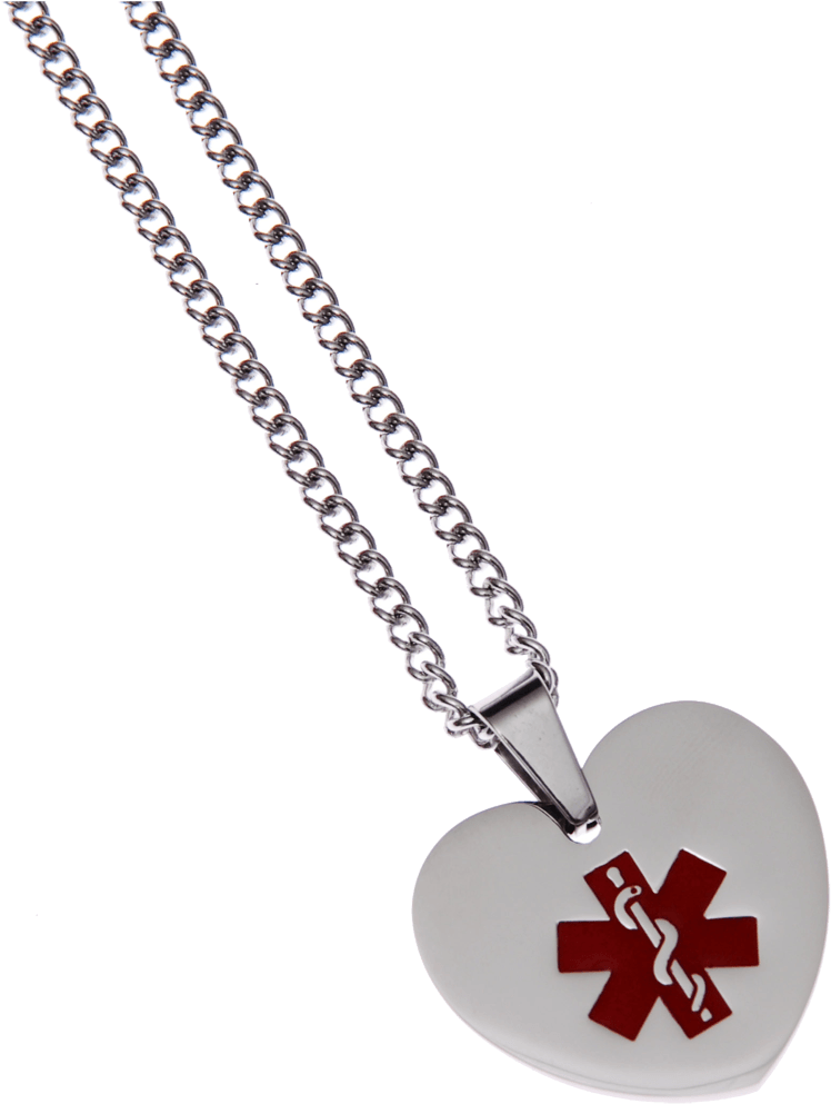 Stainless Steel Medical Necklace - Mediband Dog Tag Stainless Steel (1000x1000), Png Download