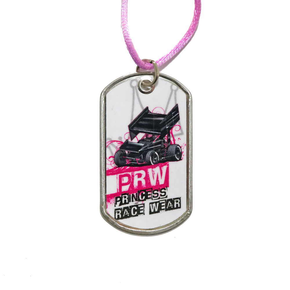 Prw Sprint Car Dog Tag Necklace On Colored Cord - Necklace (1000x1000), Png Download