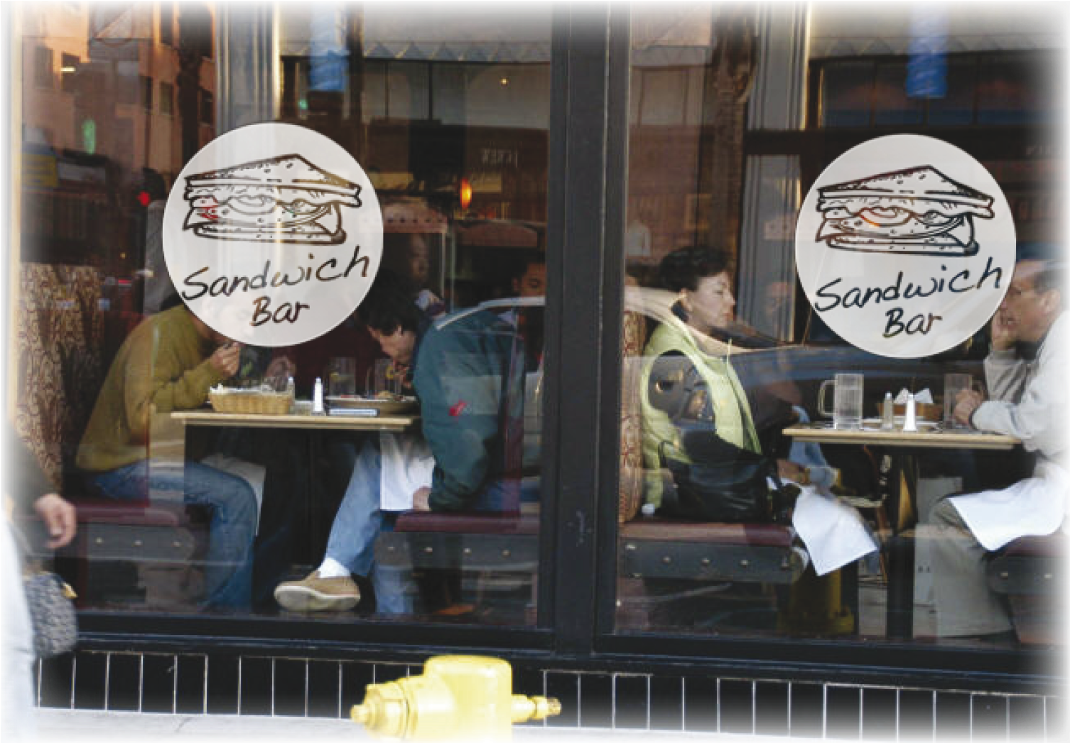 Sandwich Bar Frosted Window Graphic - 200mm (1600x1600), Png Download