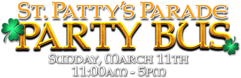 Patty's Parade Party Bus Motor Coach Party Buses To - Orange (1100x334), Png Download