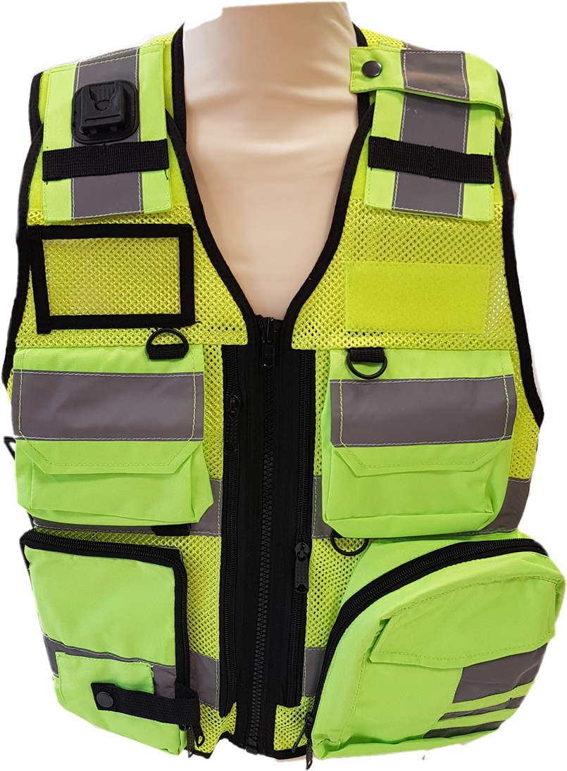 Download Tactical Vest Yellow Vest PNG Image with No Background