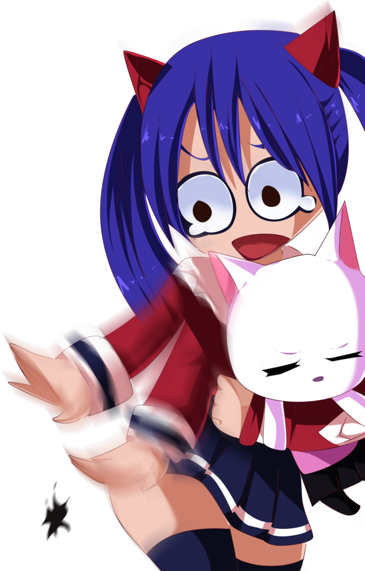 Fairy Tail Achtergrond Titled *wendy / Carla* - Fairy Tail Wendy Et Carla (715x1117), Png Download