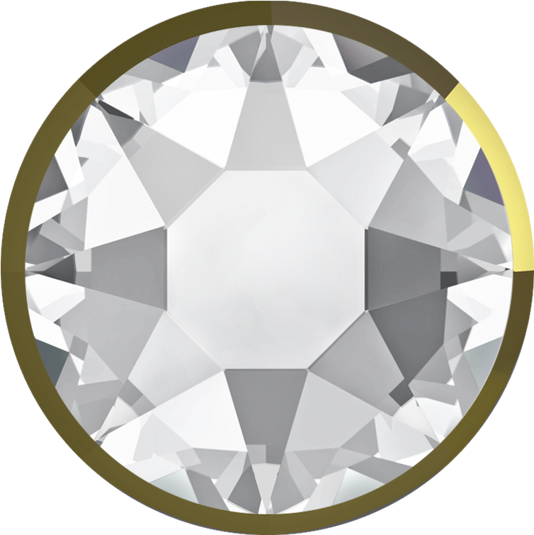Crystal Rimmed Dorado Swarovski Rhinestones Flatback - Swarovski 2078 (900x900), Png Download