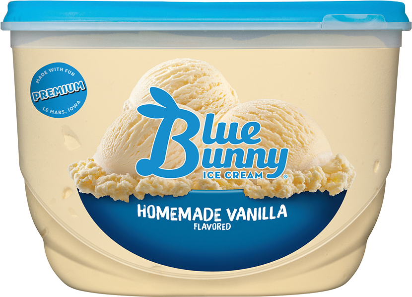 Blue Bunny Homemade Vanilla Ice Cream (847x600), Png Download